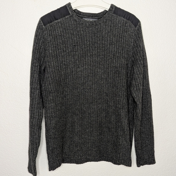 Eddie‎ Bauer Fisherman Sweater Grey Wool Blend Men's L - Picture 13 of 13